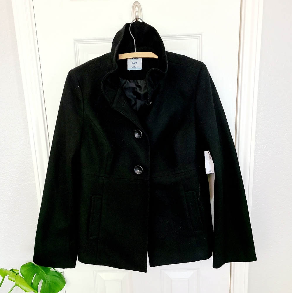 Old Navy Elegant Black Pea Coat